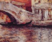 威廉 梅里特 查斯 : Gondolas Along Venetian Canal